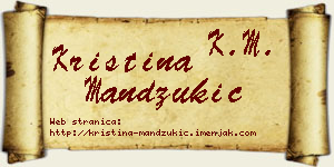 Kristina Mandžukić vizit kartica